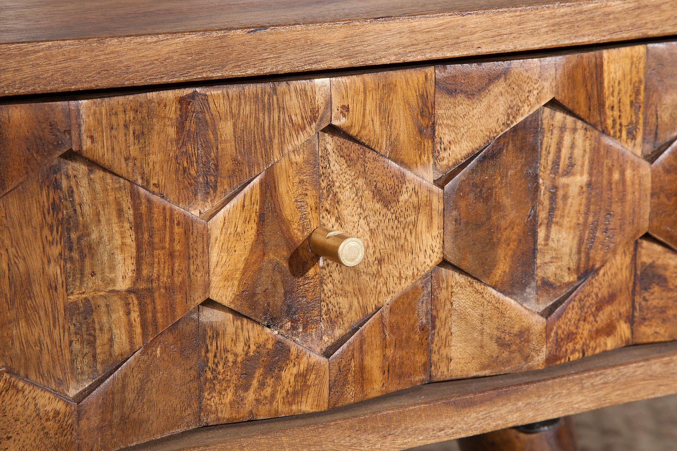 Couchtisch mit Schublade Sheesham Holz in Natur 110x60 cm Innenarchitektur, Holz, Hartholz, Gebeiztes Holz, Anrichte