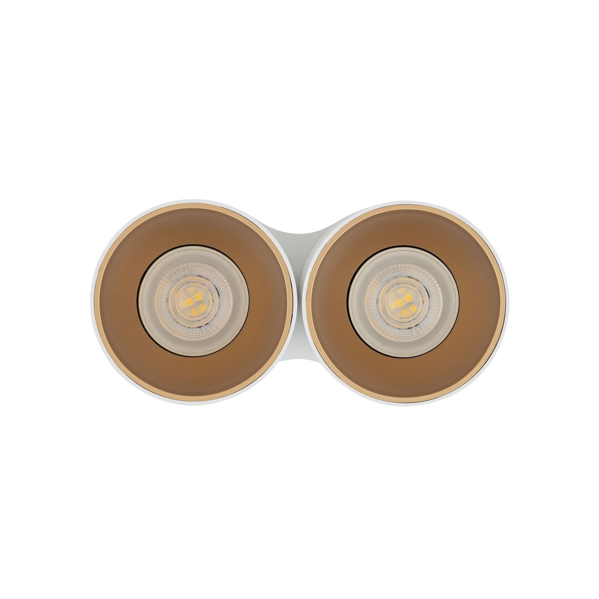 Wandlampe, Doppel-Lampe, LED, Stahl-Gehäuse, Cerenkleucht