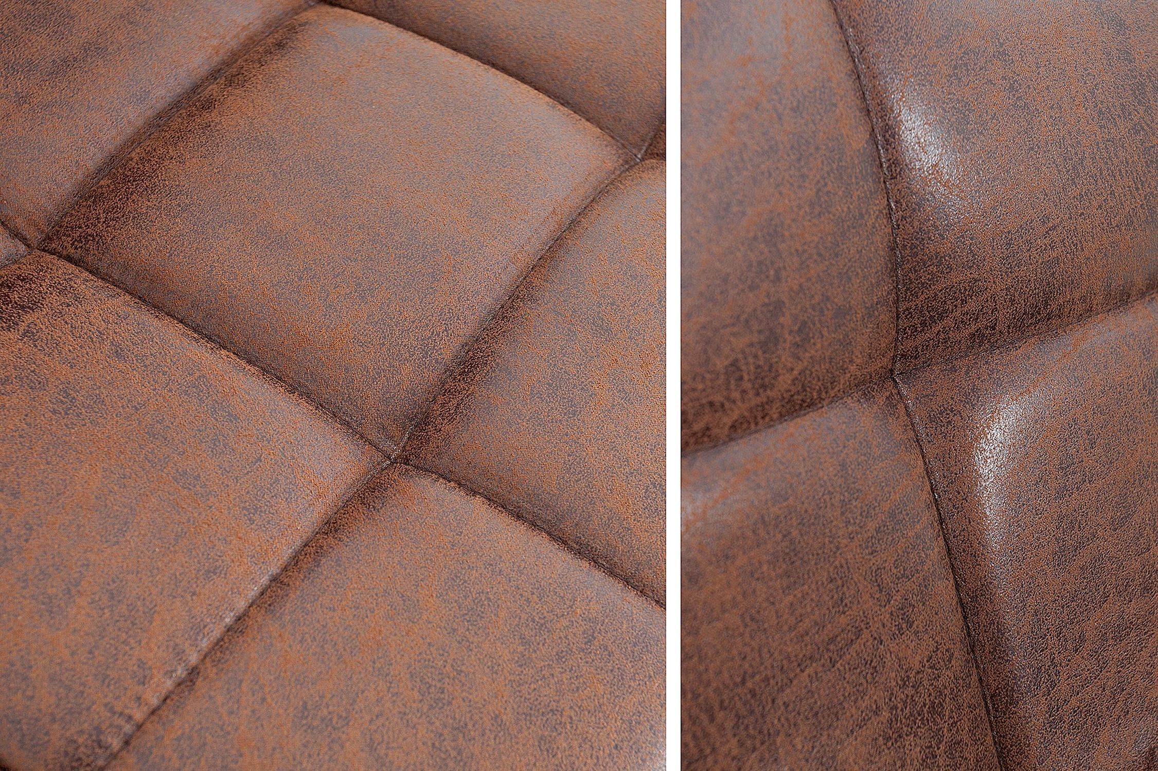 Chaise de comptoir réglable en hauteur Tissu Métal Marron Noir Textur, Dekoration für Ihr Zuhause, Kissen