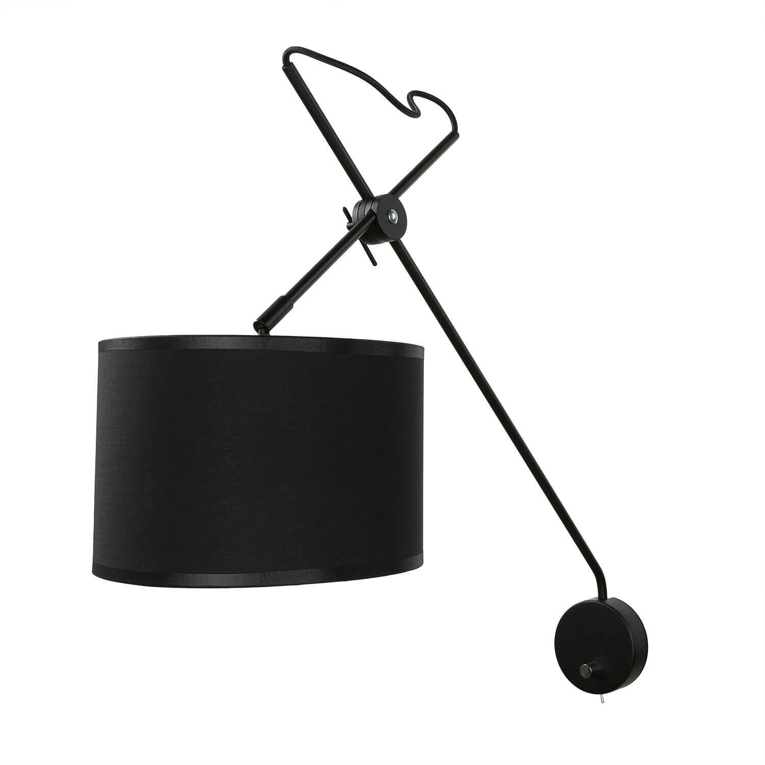 Wandlampe mit Schalter Schwarz Gold VIPER flexibel Lampe, Lampenschirm