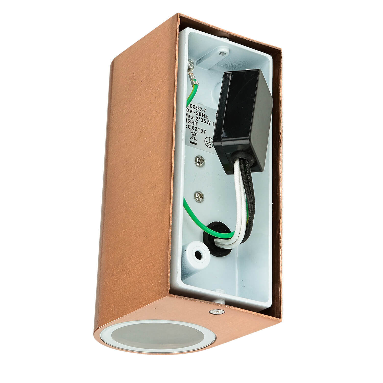 Applique murale d'extérieur AALBORG en cuivre Up Down Adapter, Elektronik