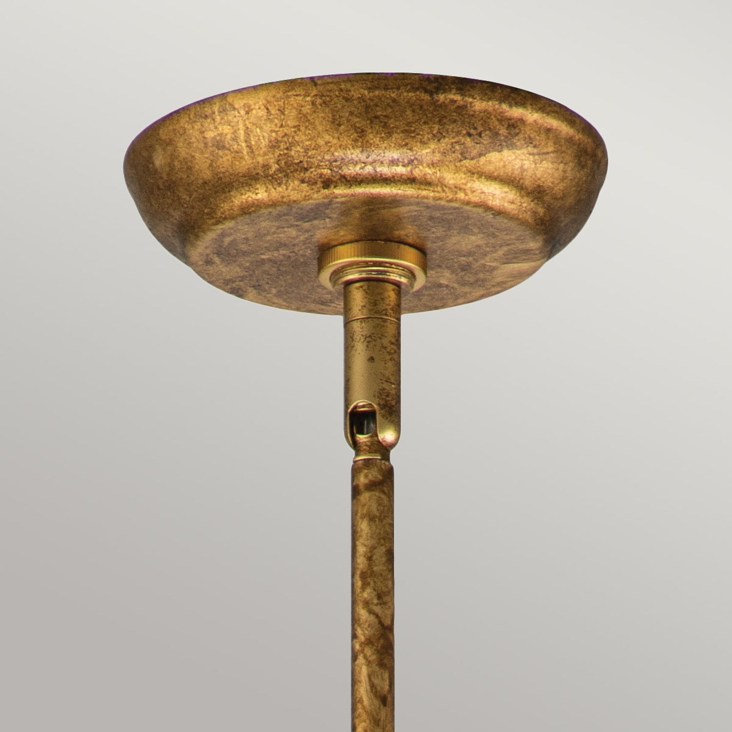 Hängelampe Gold B: 30,5 cm H: max. 127 cm Metall Kristall