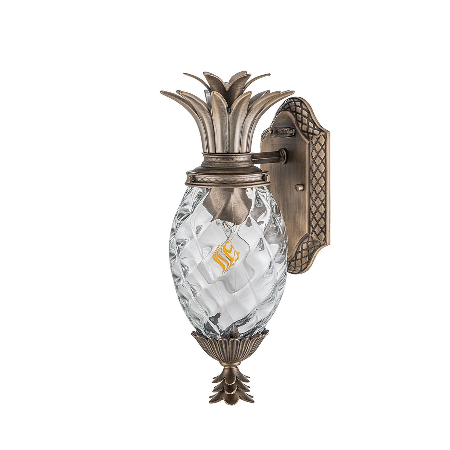Außenwandlampe in Bronze Antik IP44 dekorativ Ananas Design Krug, Töpferei, Rauchrohr