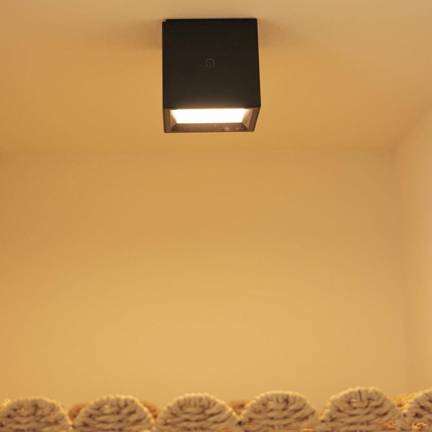 Akku Wandleuchte kabellos LED Touch Dimmer B: 7,5 cm Akku Deckenleuchte, Leuchte