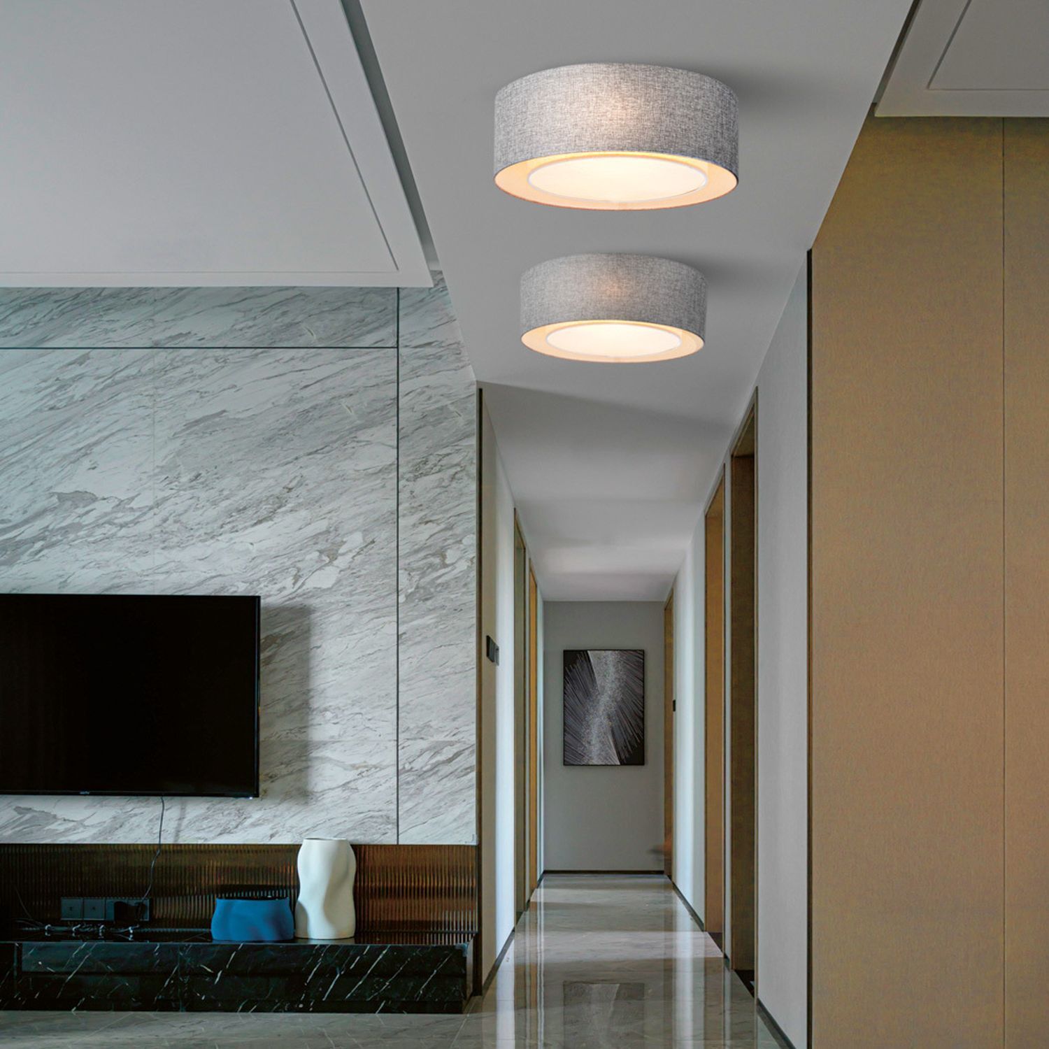 Deckenleuchte, Drinnen