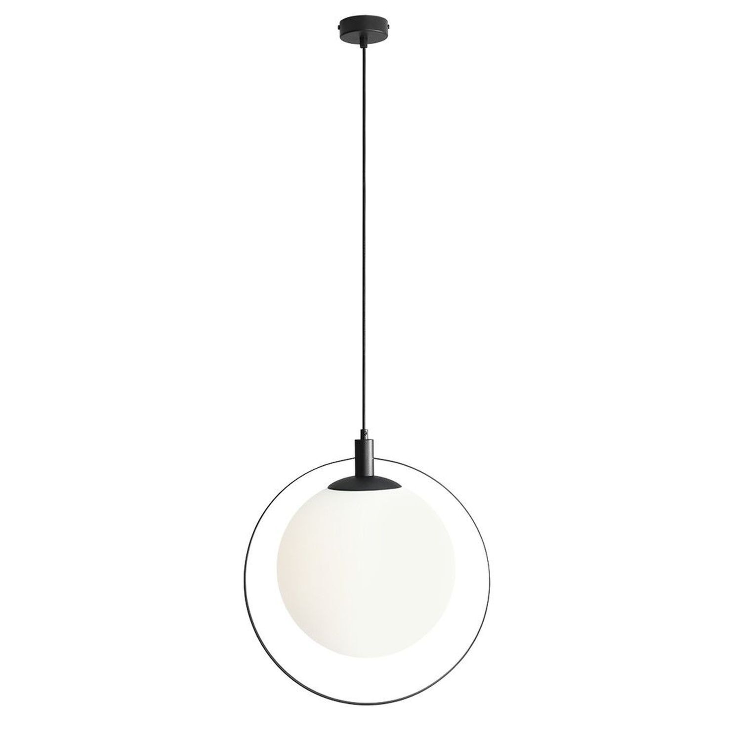 Lampe à suspendre pauvre en fleurs verre métal anneau E27 décoratif