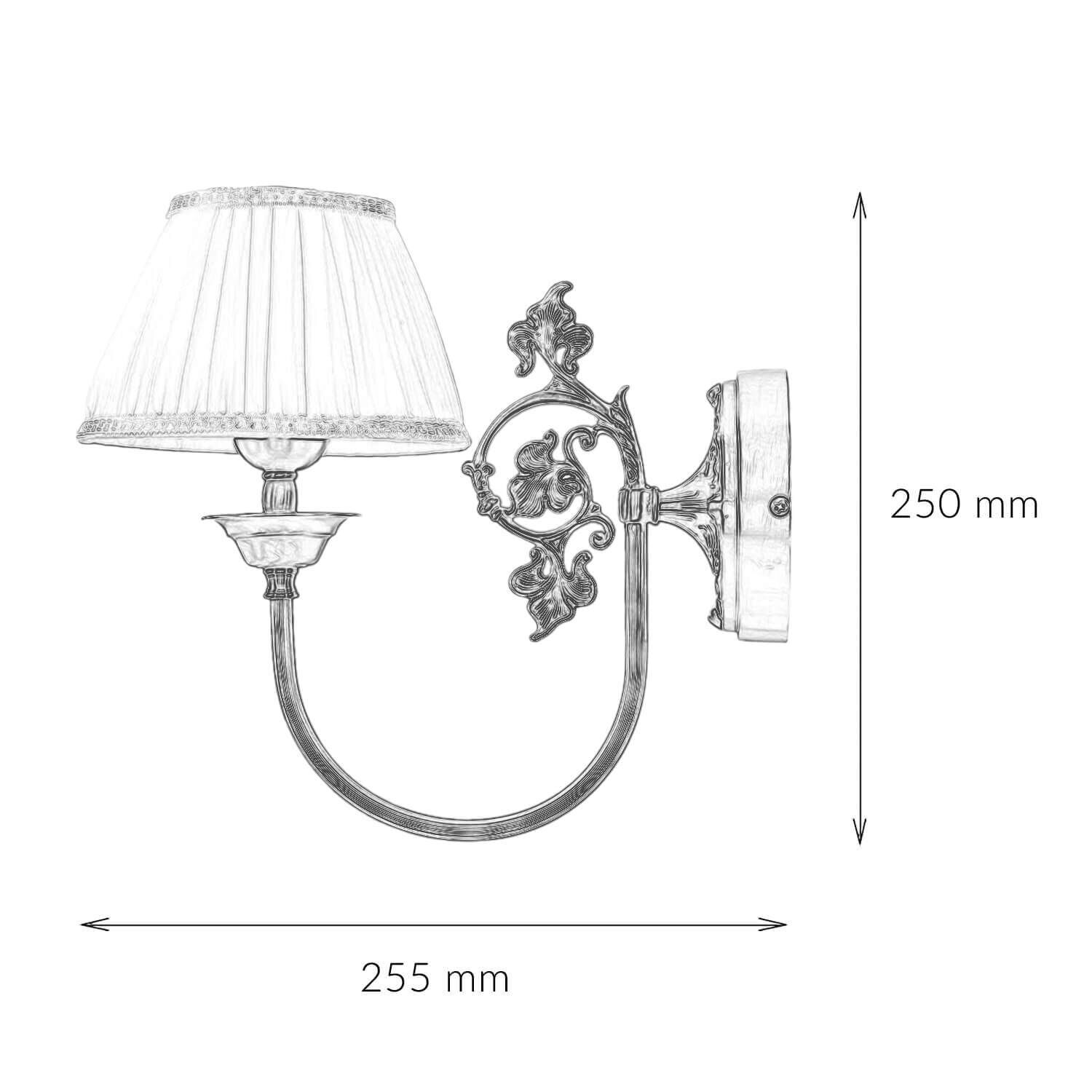 Wandleuchter Simona Weiß Lampe, Kronleuchter, Lampenschirm