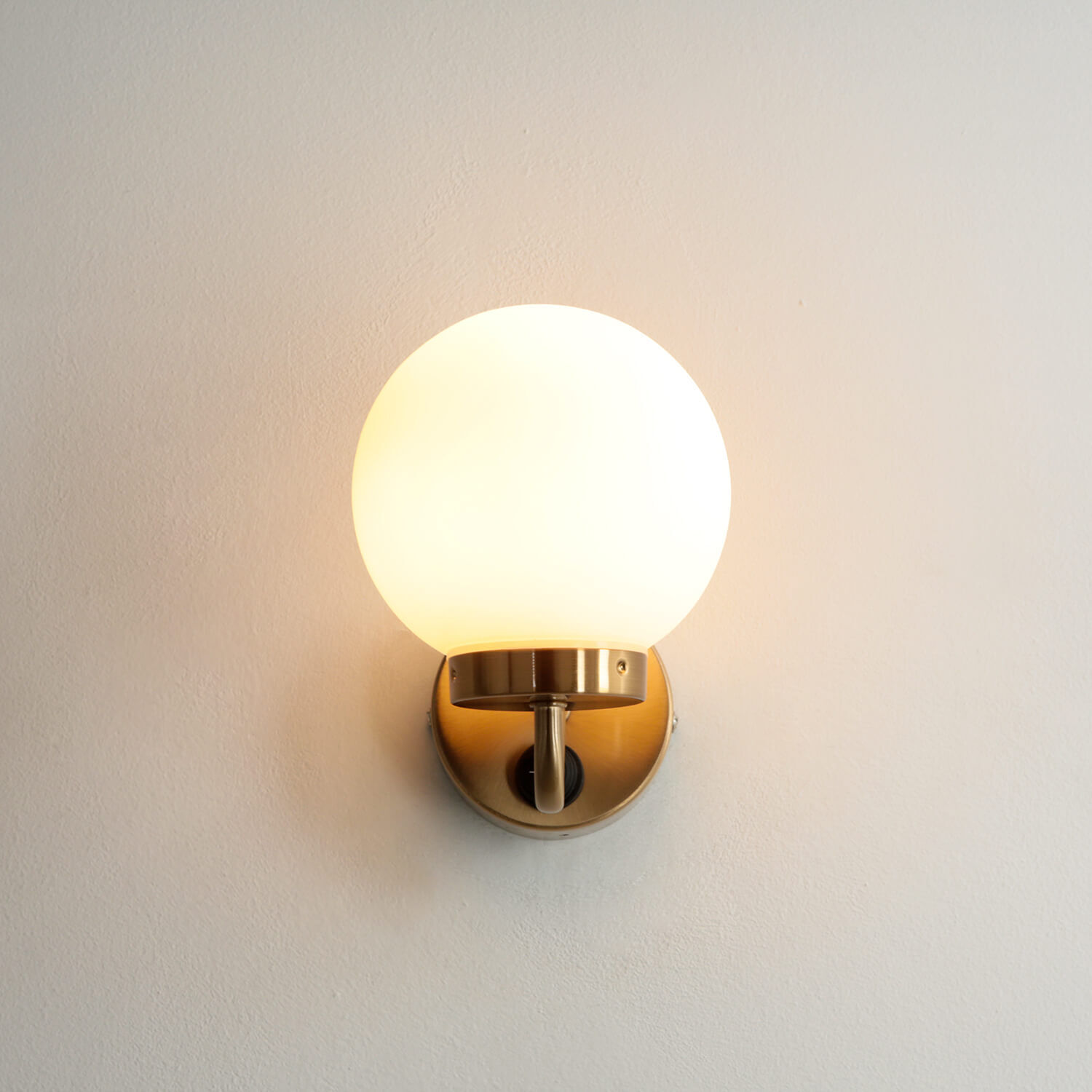 Lampe de salle de bain IP44 avec interrupteur en laiton blanc Leuchte, Lampe