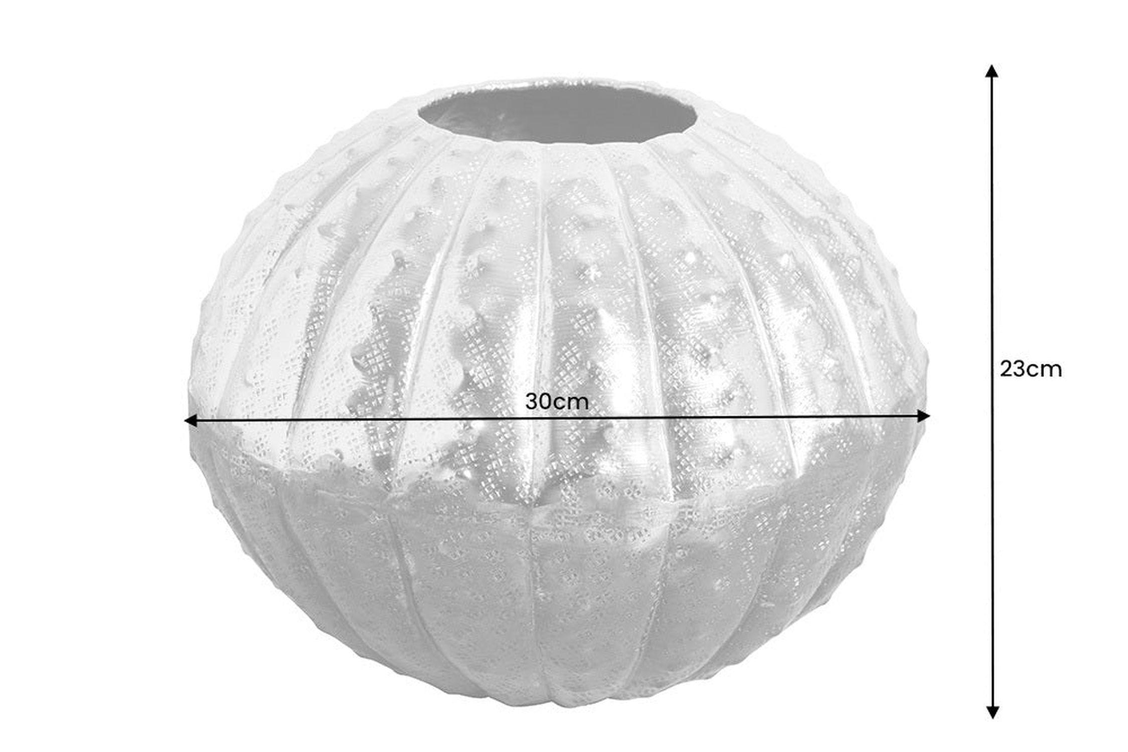 Vase Metall rund Ø 30 cm Hammerschlag in Gold Handarbeit Töpferei, Krug, Porzellan, Vase, Lampe