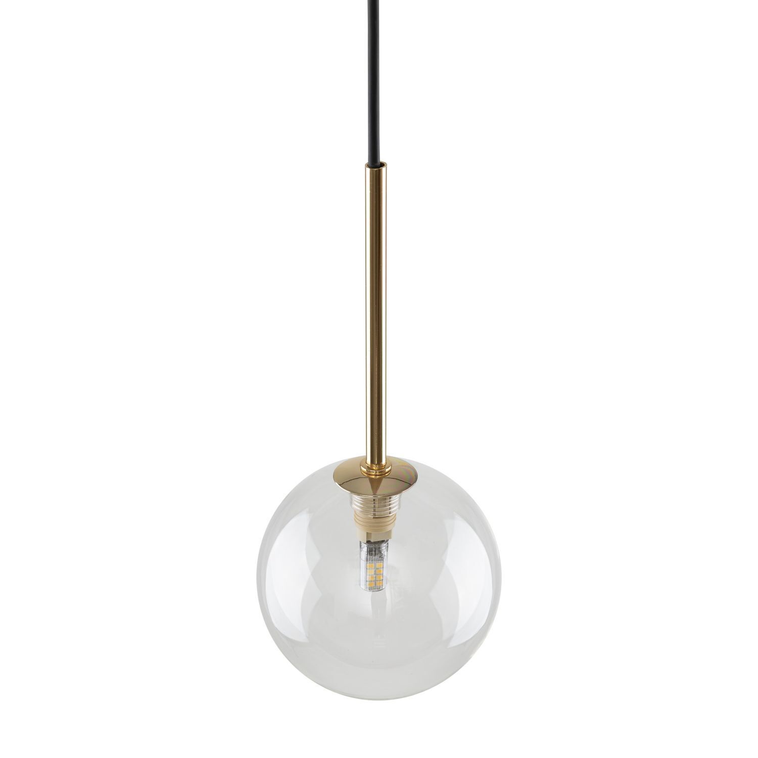 Suspension verre sphère Ø 12 cm étroit réglable en hauteur
