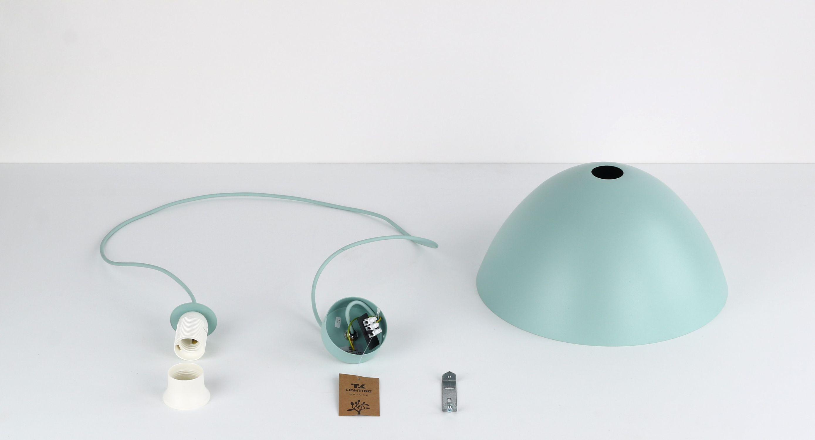 Hängeleuchte Metall E27 rund Ø 34 cm H: max. 165 cm Mint Lampe