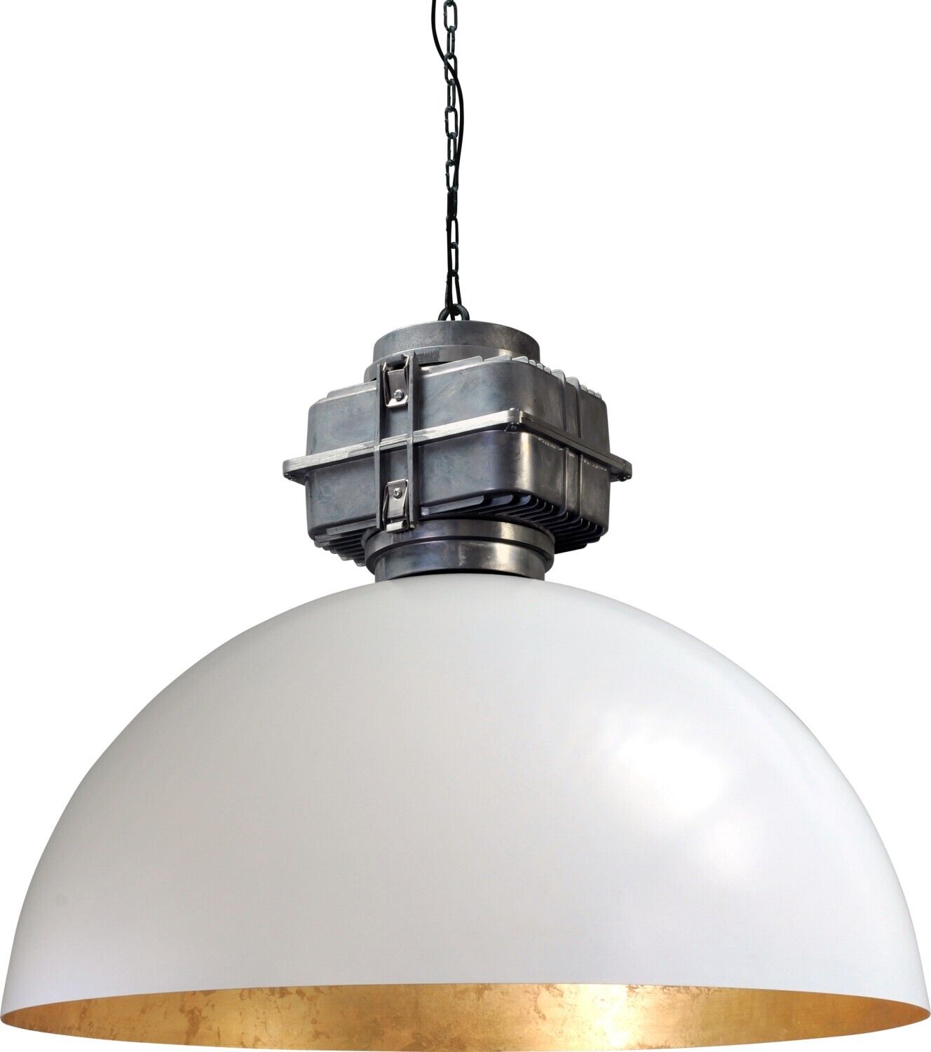 Lampe à suspendre design XXL Ø80cm blanc industriel LARINO