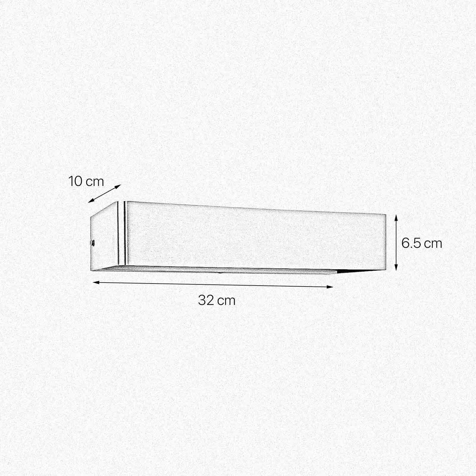 Up Down Wandlampe Messing B: 32 cm in Bronze hell 2x E14