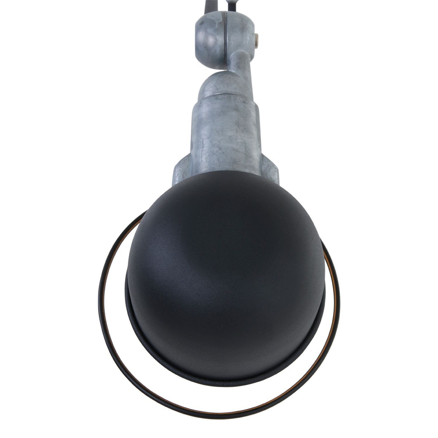 Wandspot mit Stecker in Schwarz Silber E14 flexibel Wandspot mit Stecker in Schwarz Silber E14 flexibel