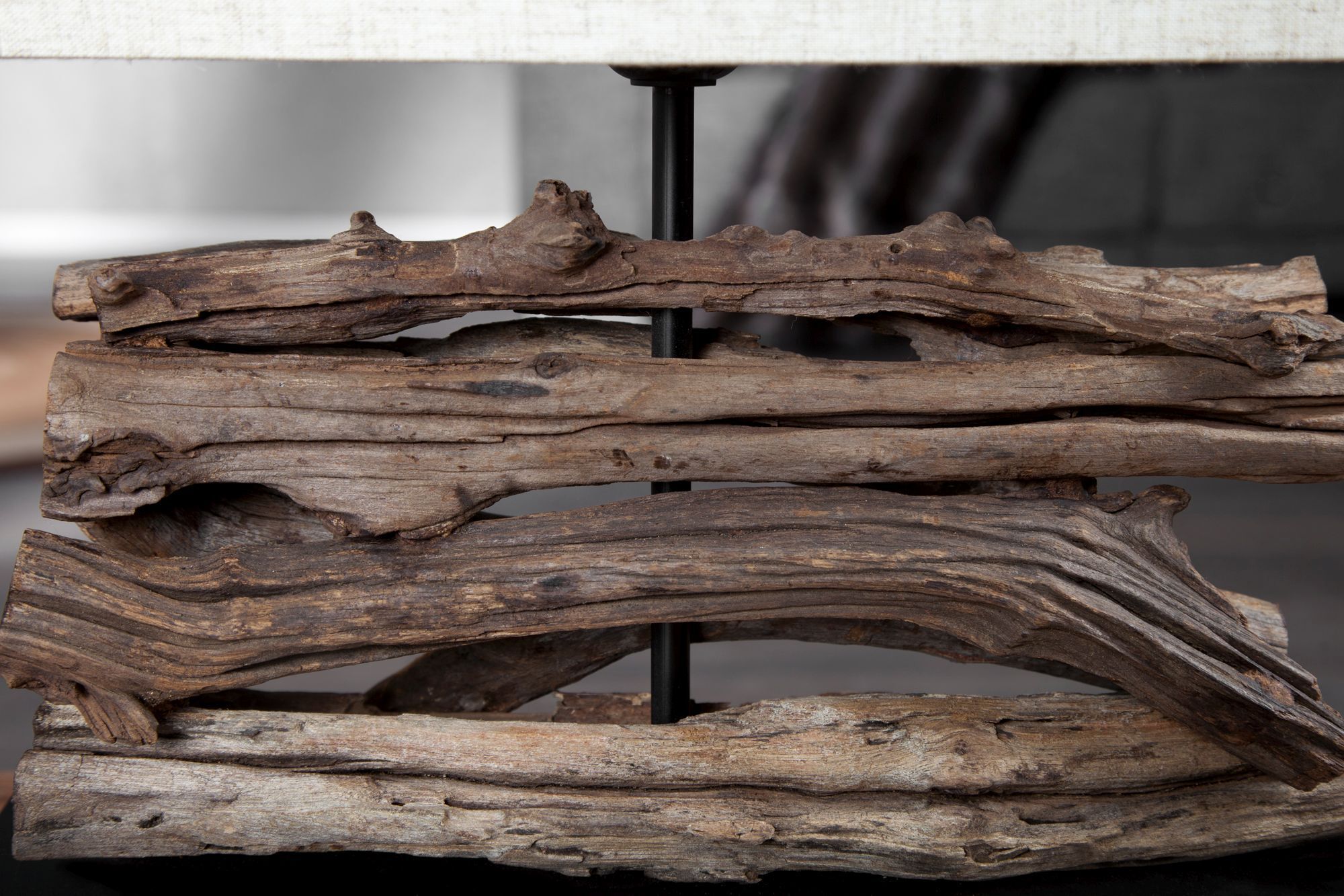 Natürliche Tischlampe Modern kunstvoll 40cm Treibholz Holz, Treibholz