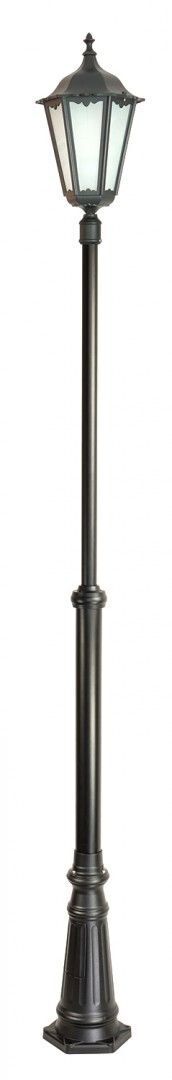 Schwarze Mastleuchte 1,9-2,9m Rustikal IP43 E27
