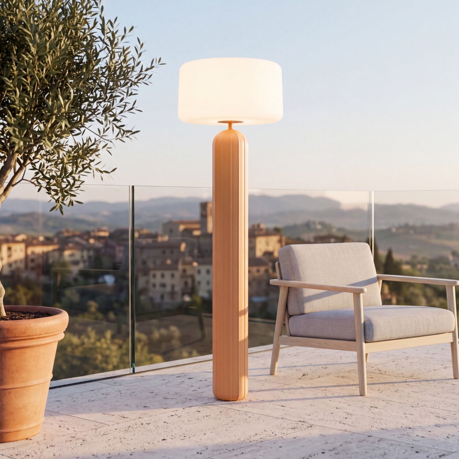 le141809-stehlampe-aussen-metall-kunststoff-modern-ip65-usb-dimmbar-03 Lampe, Stehleuchte, Rundschirm, Terrasseneinrichtung, Gartenmöbel