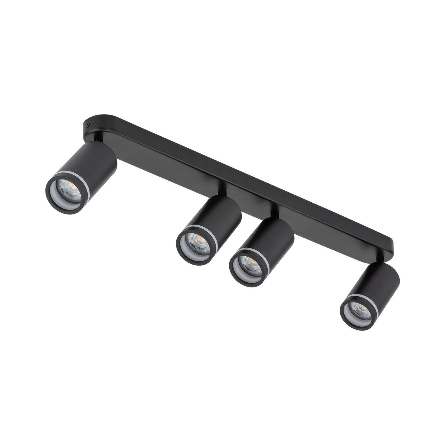 Spot de plafond métal noir 74 cm de long 4-flamme GU10 Badezimmer, Drinnen, Zimmer, Duscharmatur