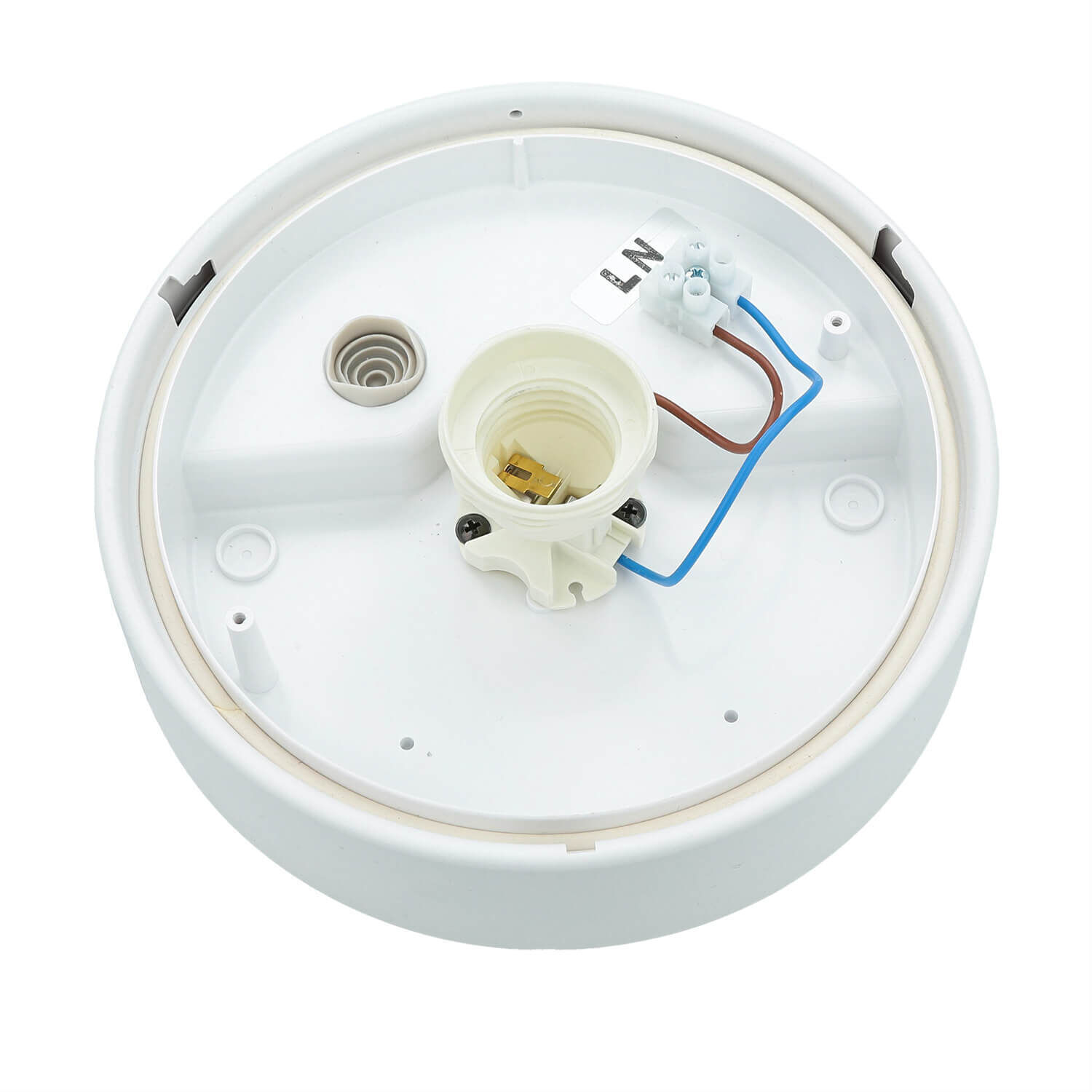 Runde Deckenleuchte Weiß Gold klein Ø18cm IP44 Modern Sprudelbad, Wanne