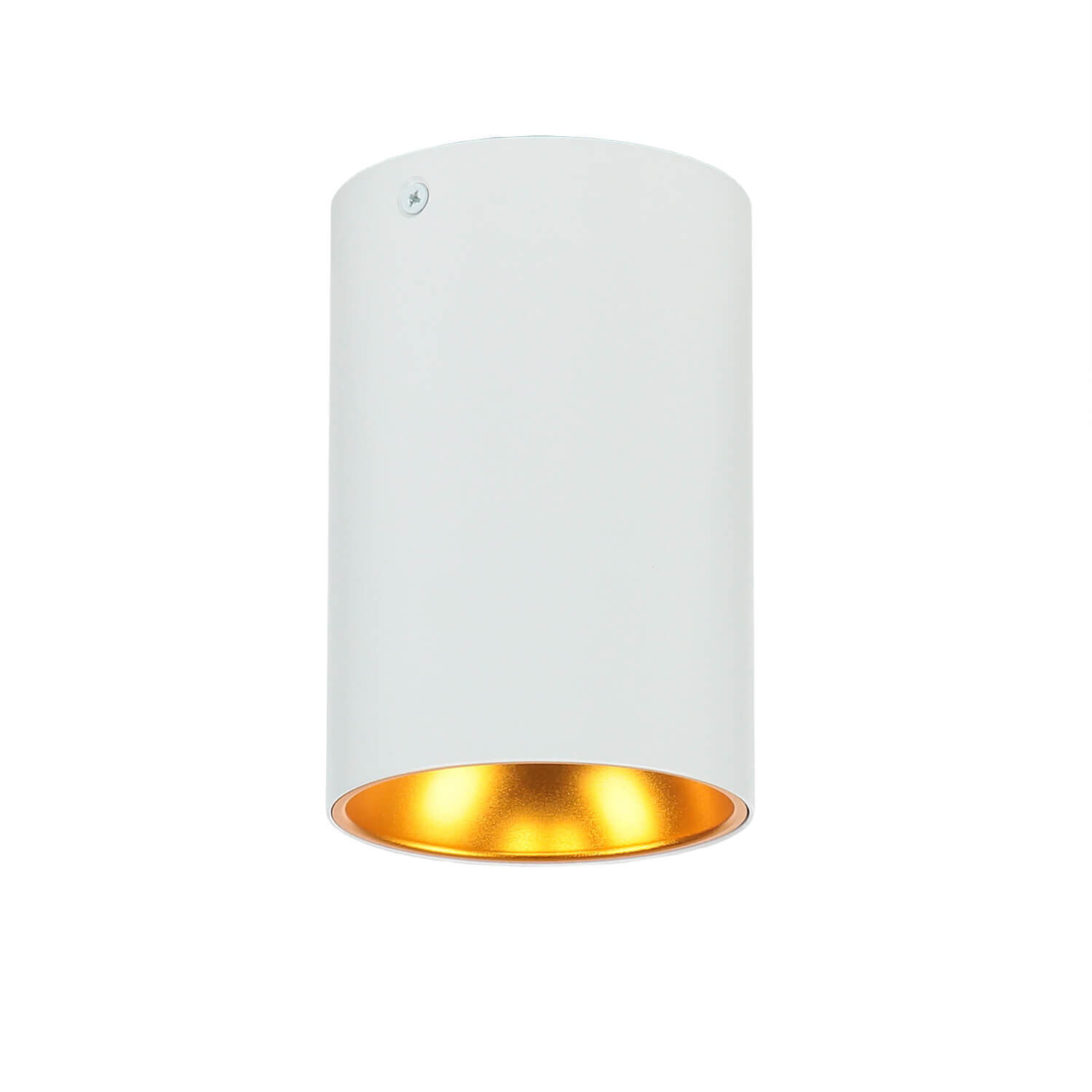 Deckenspot rund Ø 9,5 cm klein Metall GU10 Weiß Kupfer-Gold