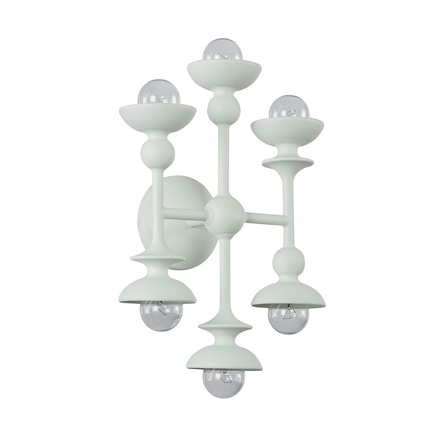 Wandlampe, Kronleuchter, Mehrarmig, Grau, Glaskugeln