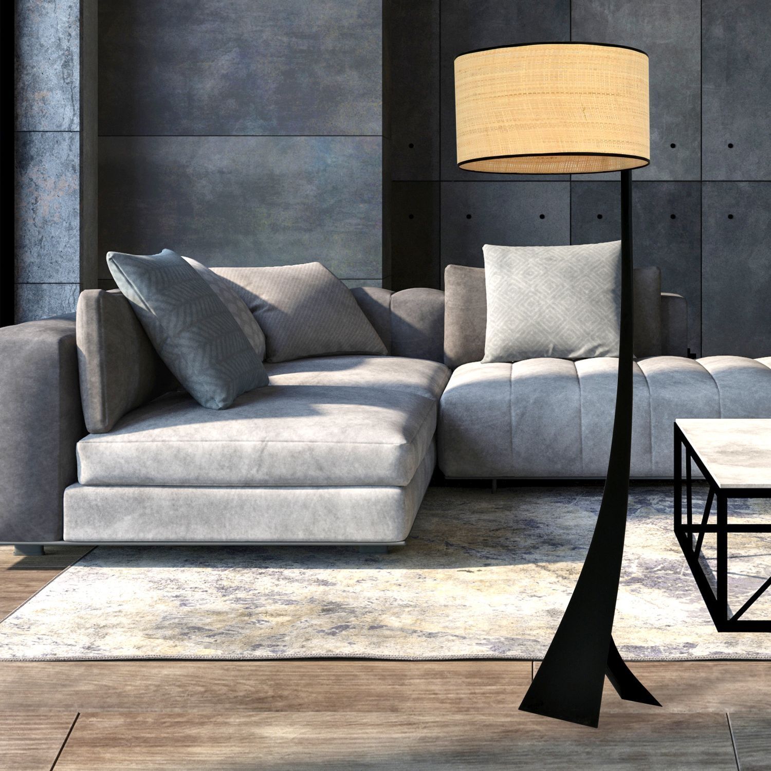 Lampe, Couch, Mobiliar, Stehlampe