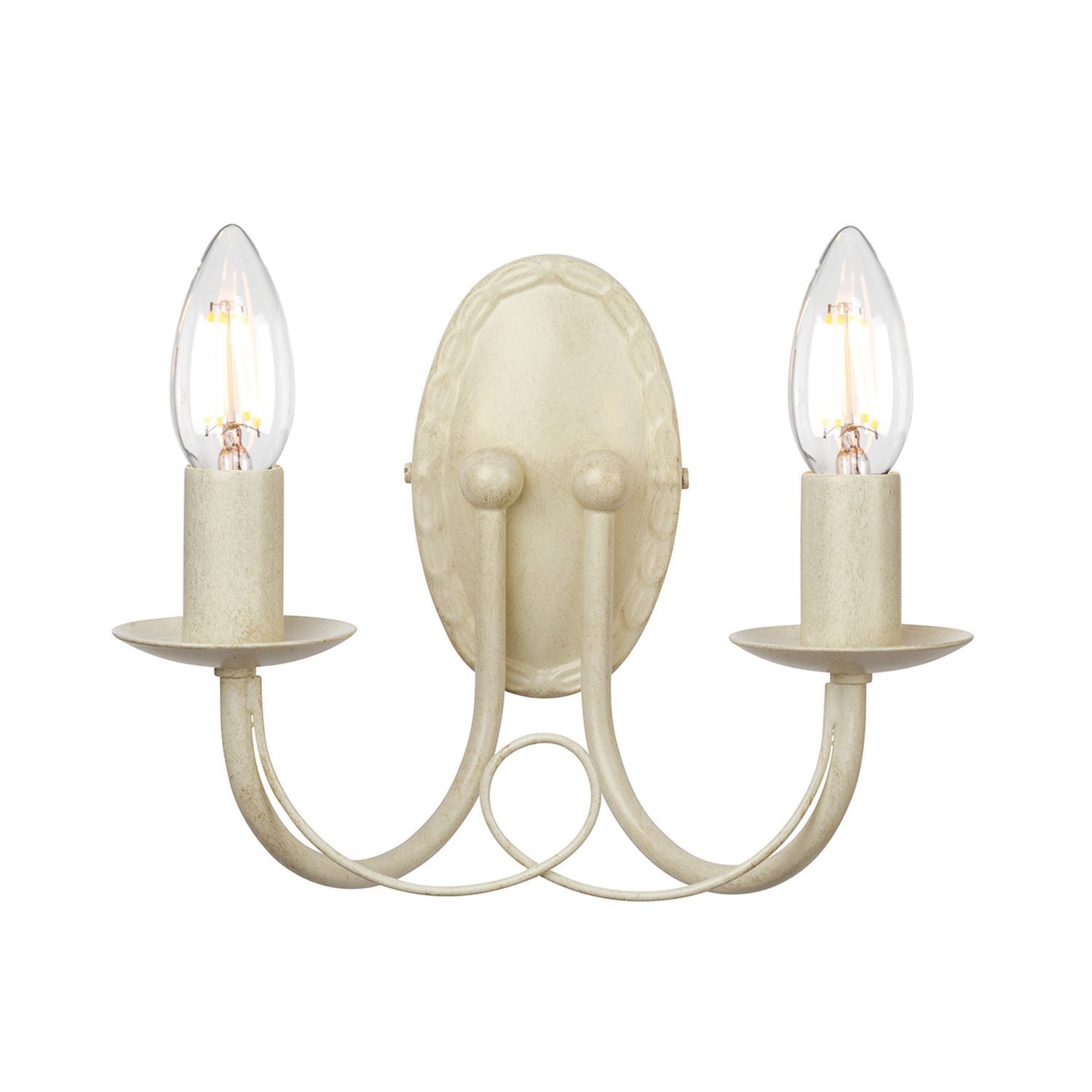 Wandleuchte GOTICA 5 Creme Gold Kerzenform Lampe