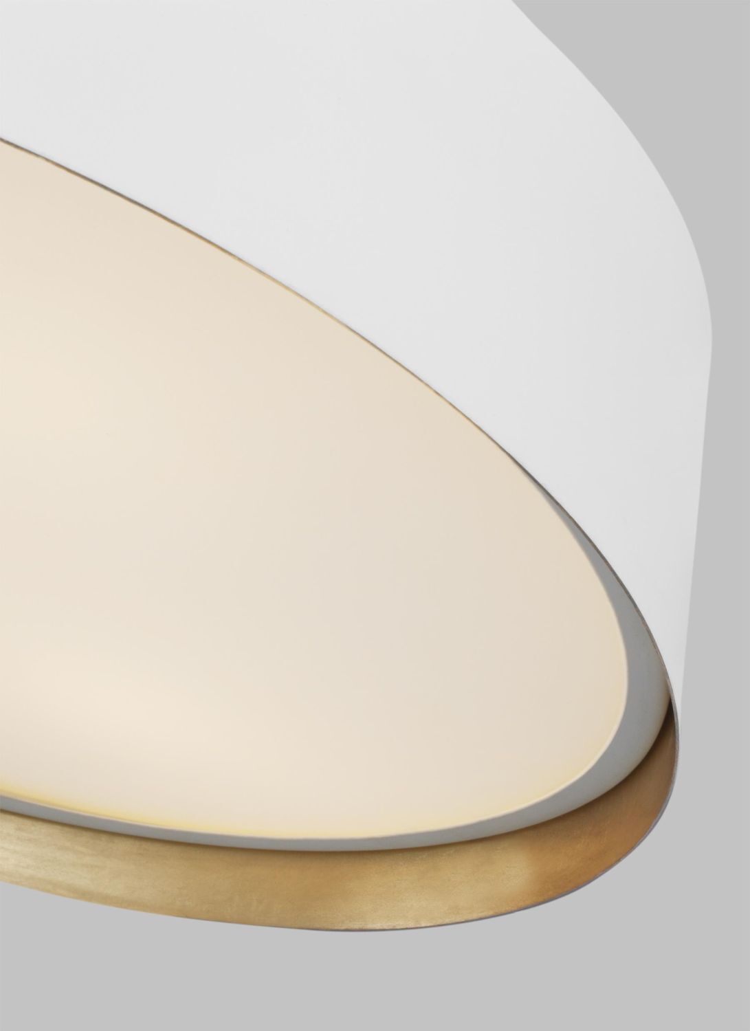 Deckenlampe Weiß Gold Ø37cm rund Modern Metall ZENU