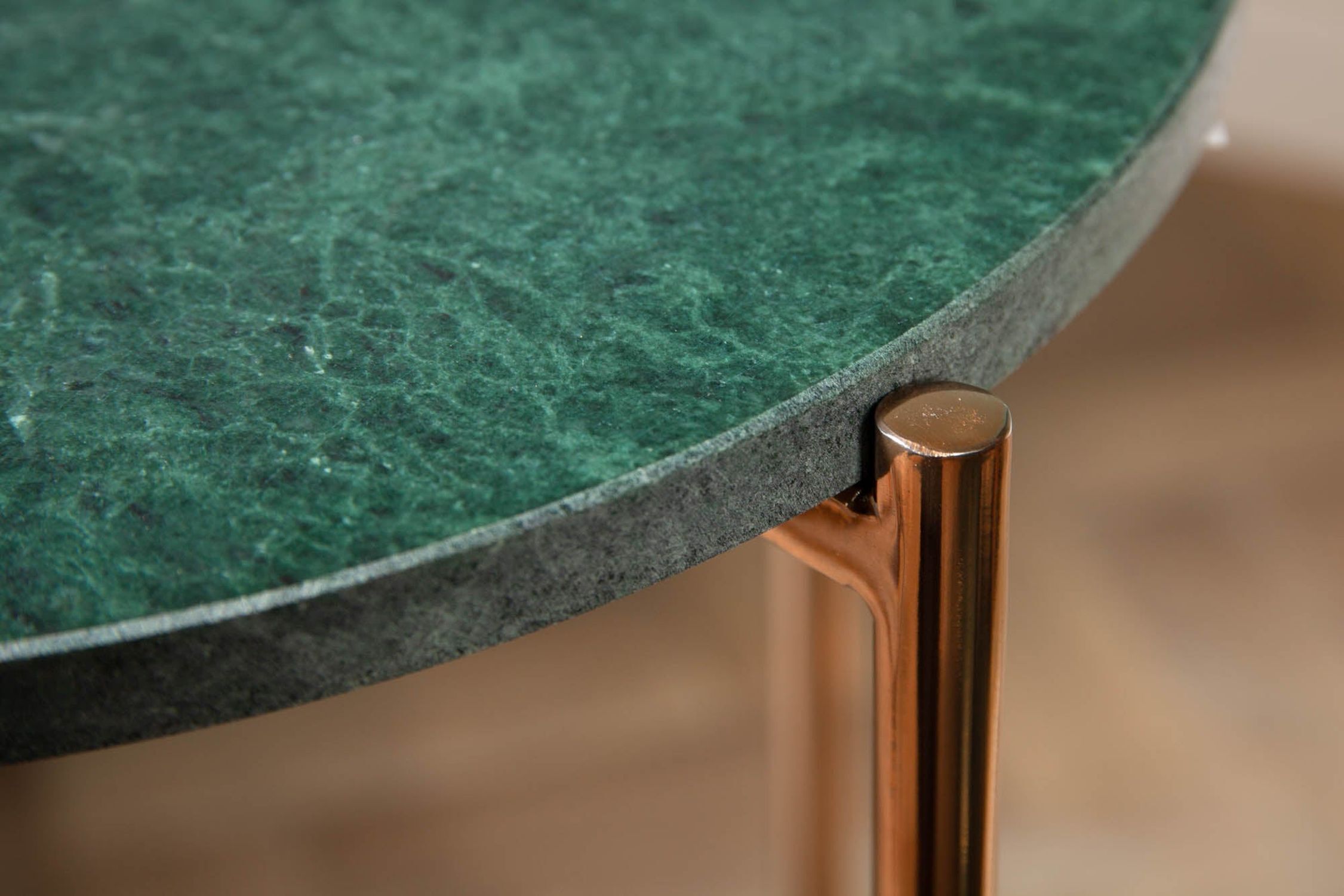 Table d'appoint en marbre métal vert or 35 x 35 cm