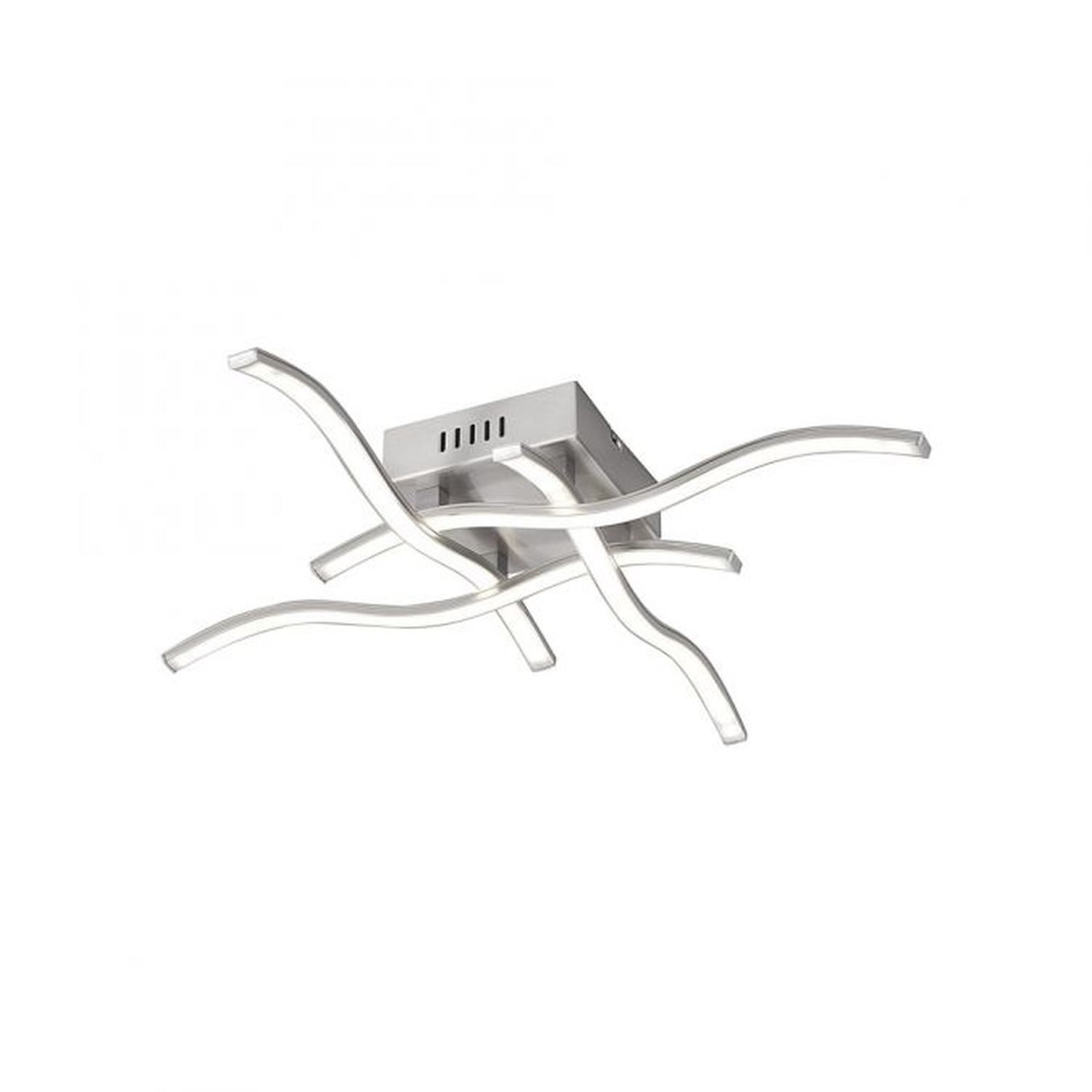 LED Deckenleuchte Wellen Metall in Stahl B:55 cm 3000 K