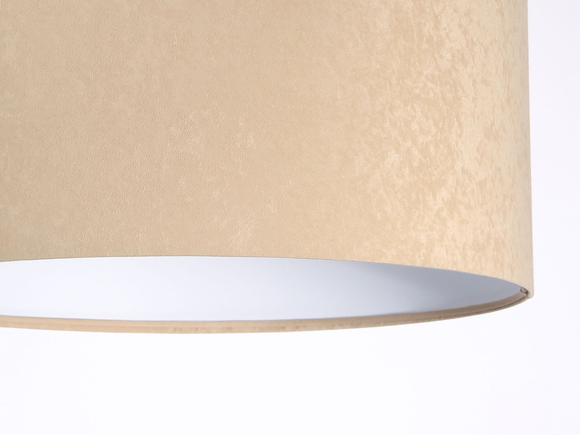 Hängeleuchte AYLMER Beige Weiß Retro rund Esstisch Lampe, Lampenschirm