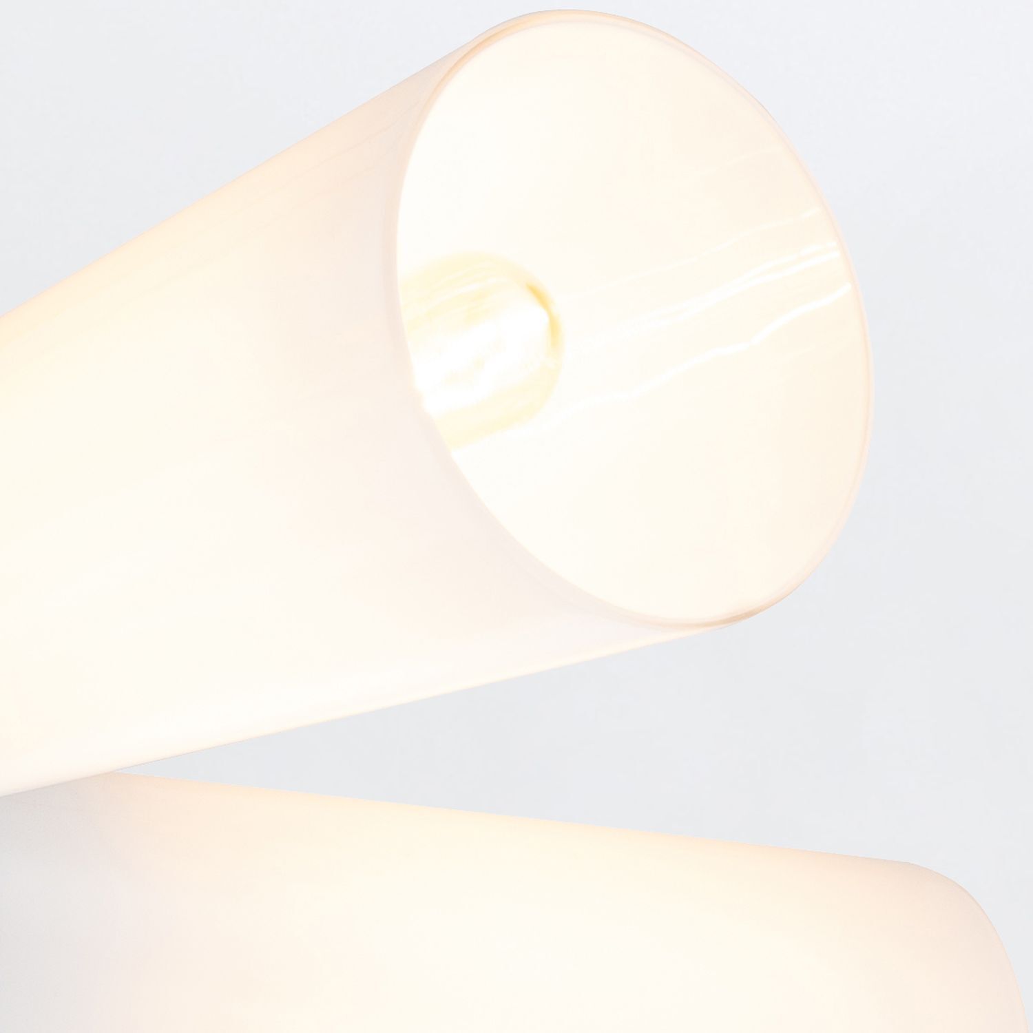 Deckenleuchte Metall Glas B: 66 cm in Gold Antik Weiß Lampe, Zylinder, Beleuchtung