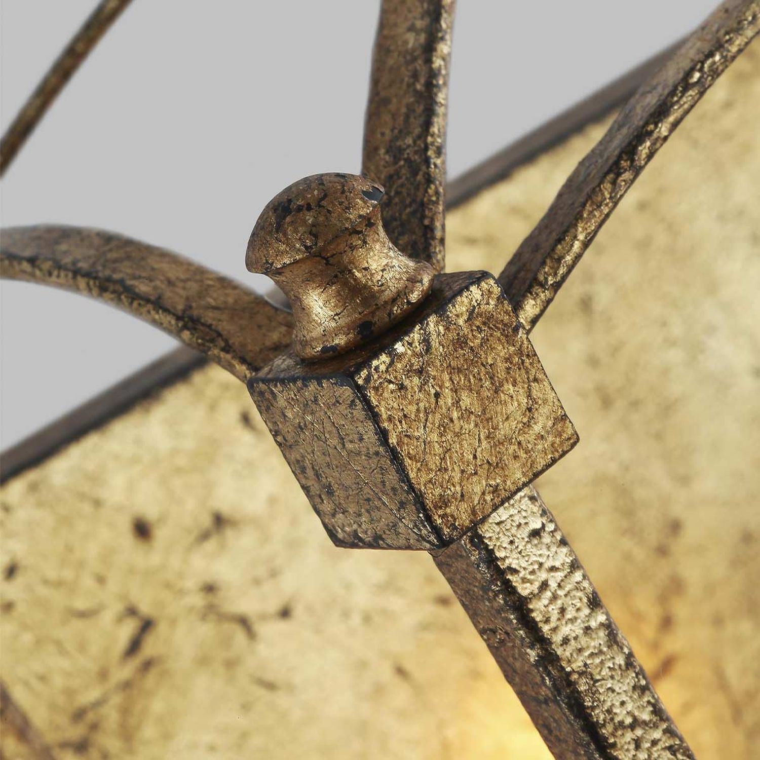 Wandleuchte Metall E14 36,1 cm hoch in Antikgold ZENOR Bronze