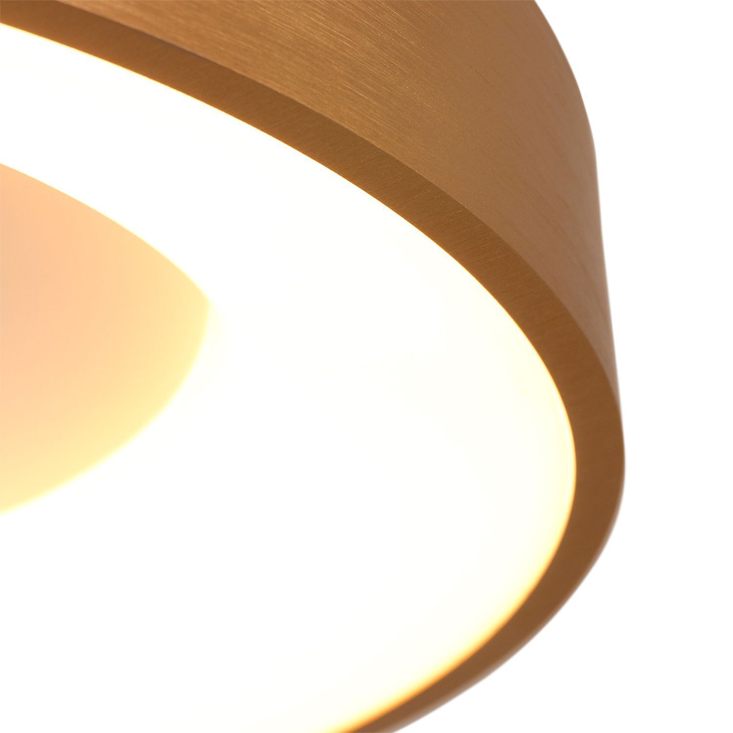 Blendarme LED Deckenlampe in Gold Weiß Ø30 cm stilvoll