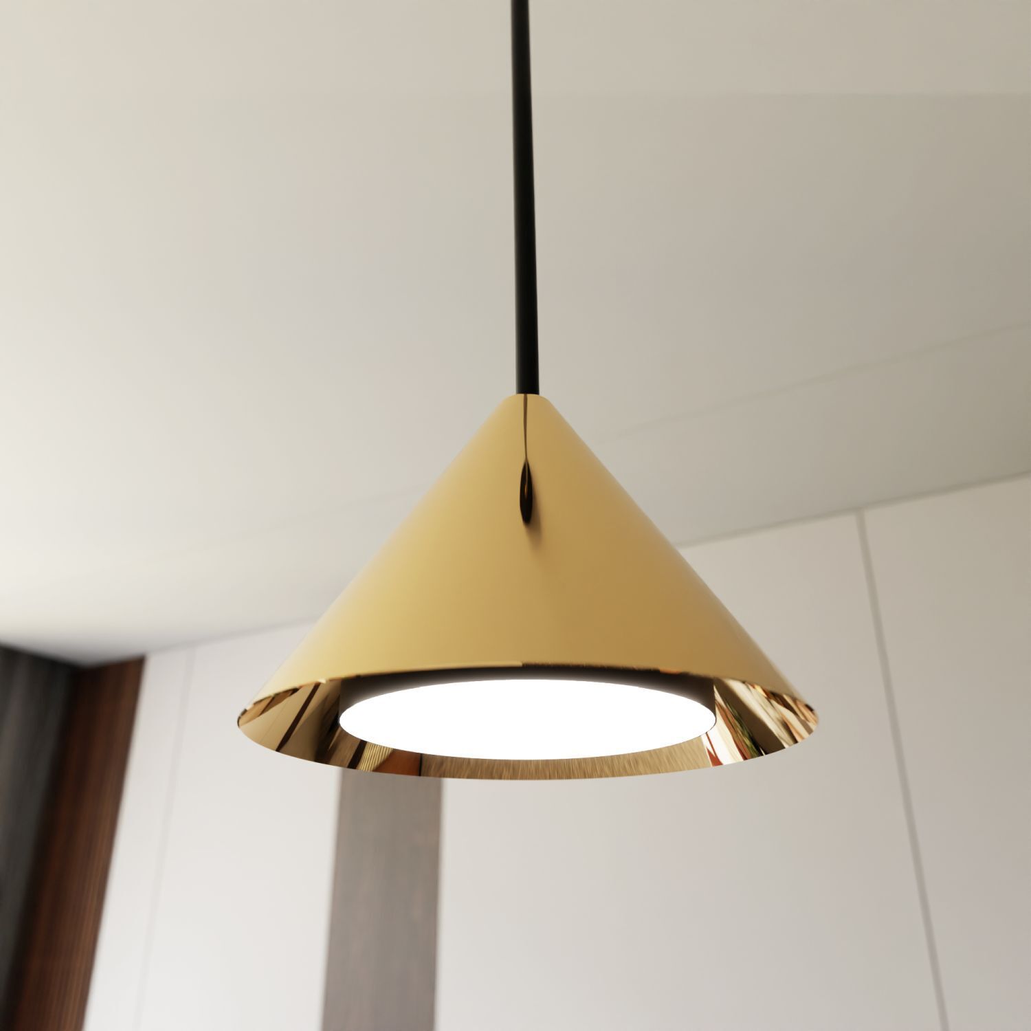 Pendelleuchte Schwarz Gold GX53 Ø 12 cm schmal MIRA Lampe
