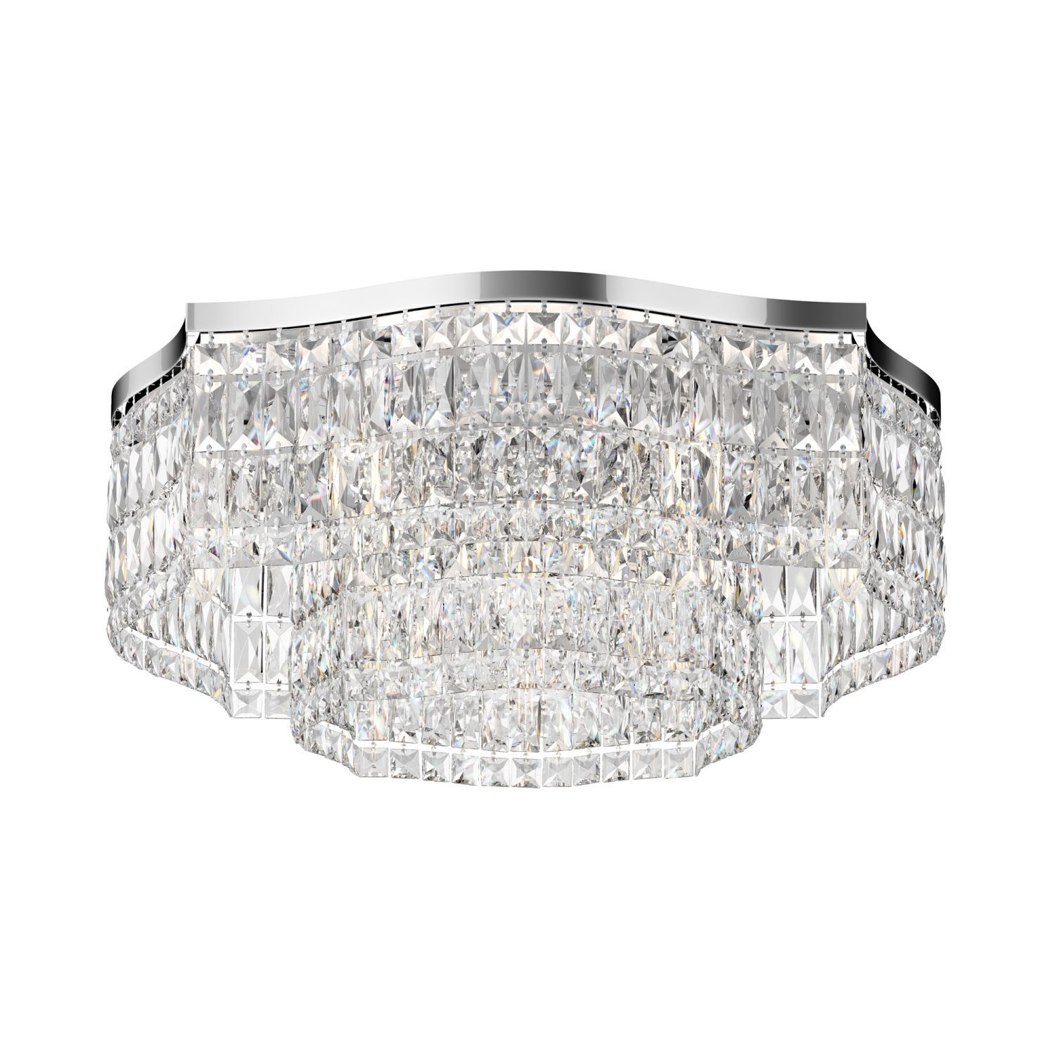 Deckenleuchte Metall B: 60 cm Chrom E14 rund Art Déco Deckenleuchte, Kronleuchter, Lampe