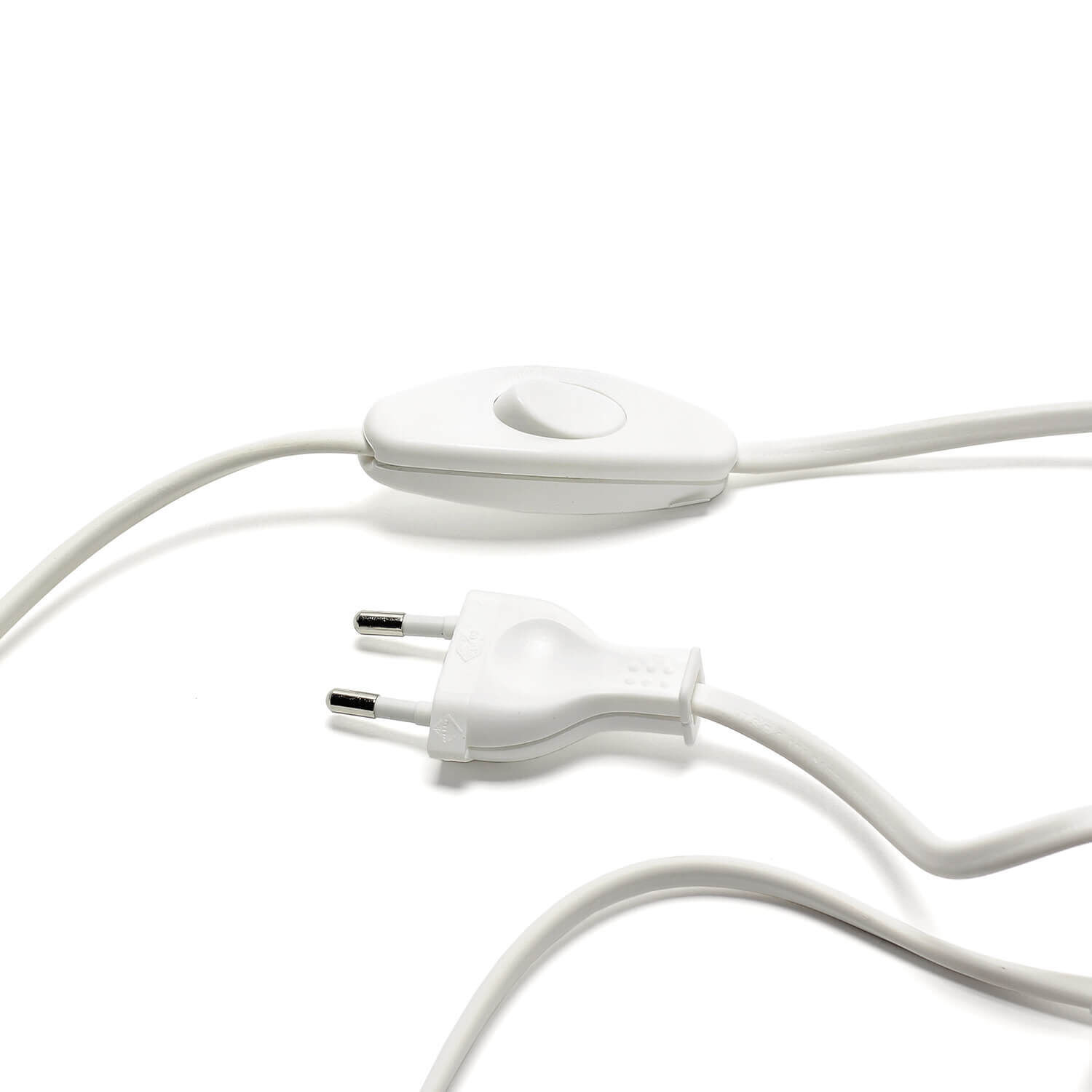 Tischleuchte Weiß 34 cm E27 Stoff Metall Adapter, Elektronik