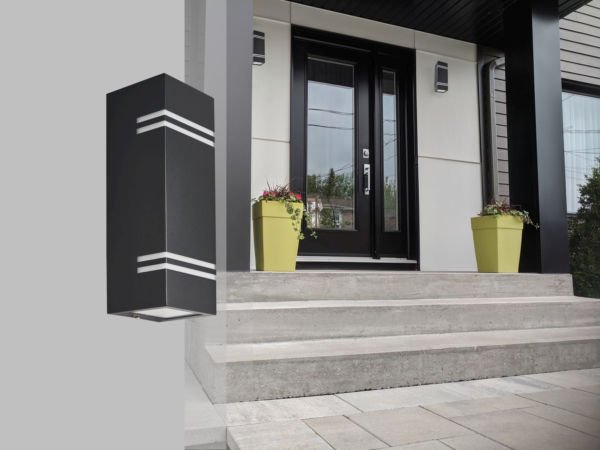 LED Außenleuchte Wand Up Down Aluminium IP54 3000 K Topfpflanze, Innenarchitektur, Krug, Pflanzgefäß, Töpferei