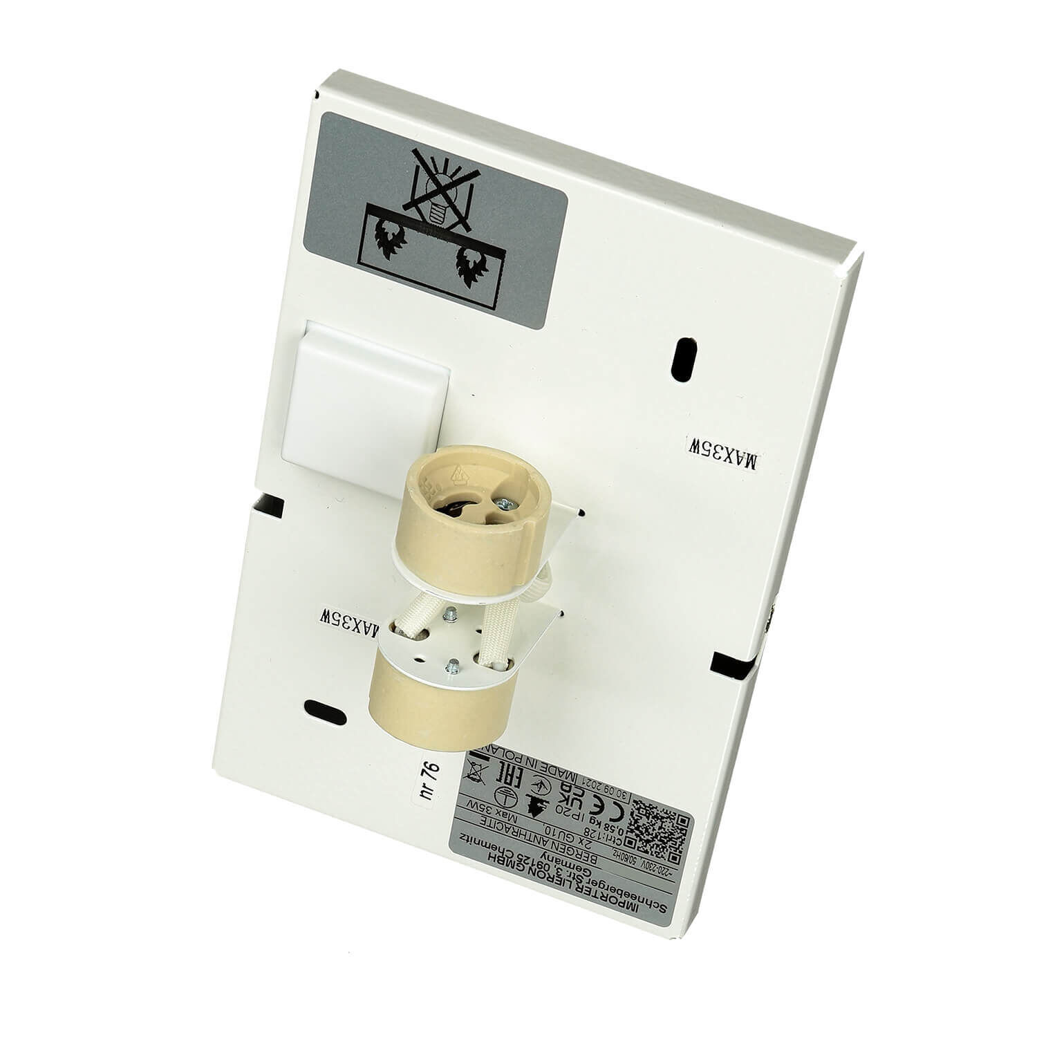 Moderne Wandleuchte Schwarz Hochglanz GU10 Up Down Band