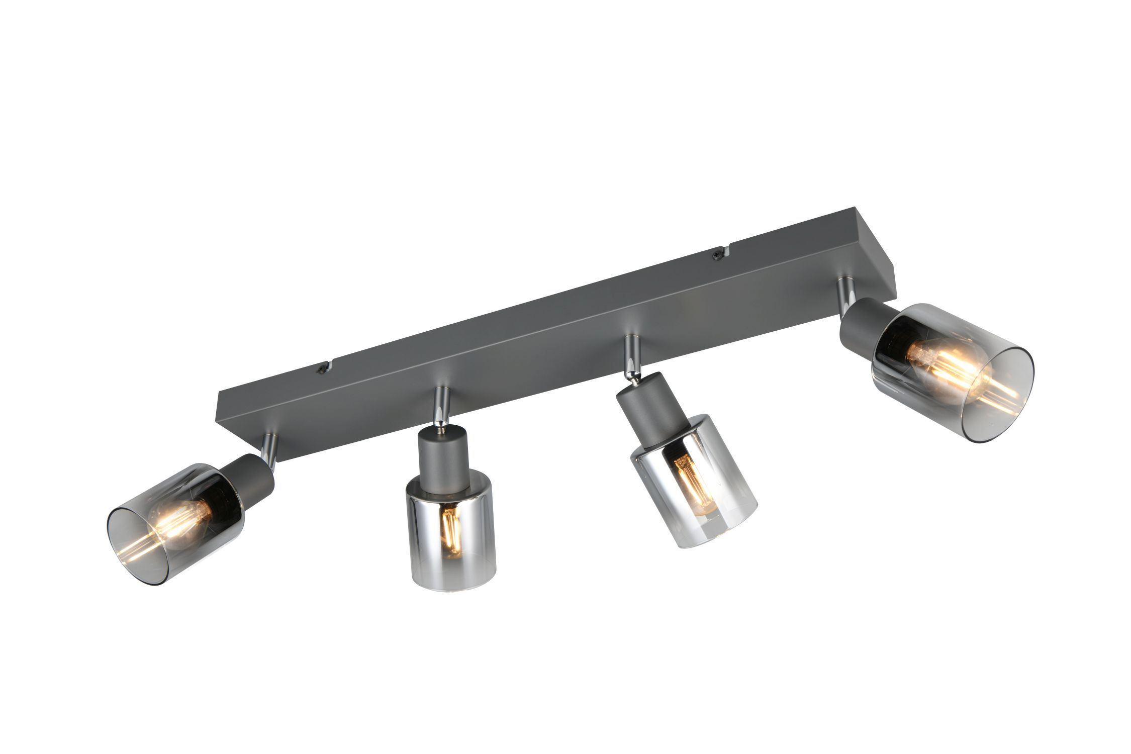 Verstellbarer Deckenspot Rauchglas Metall E14 58,5 cm Beleuchtung, Zimmer, Duscharmatur, Leuchte, Deckenleuchte