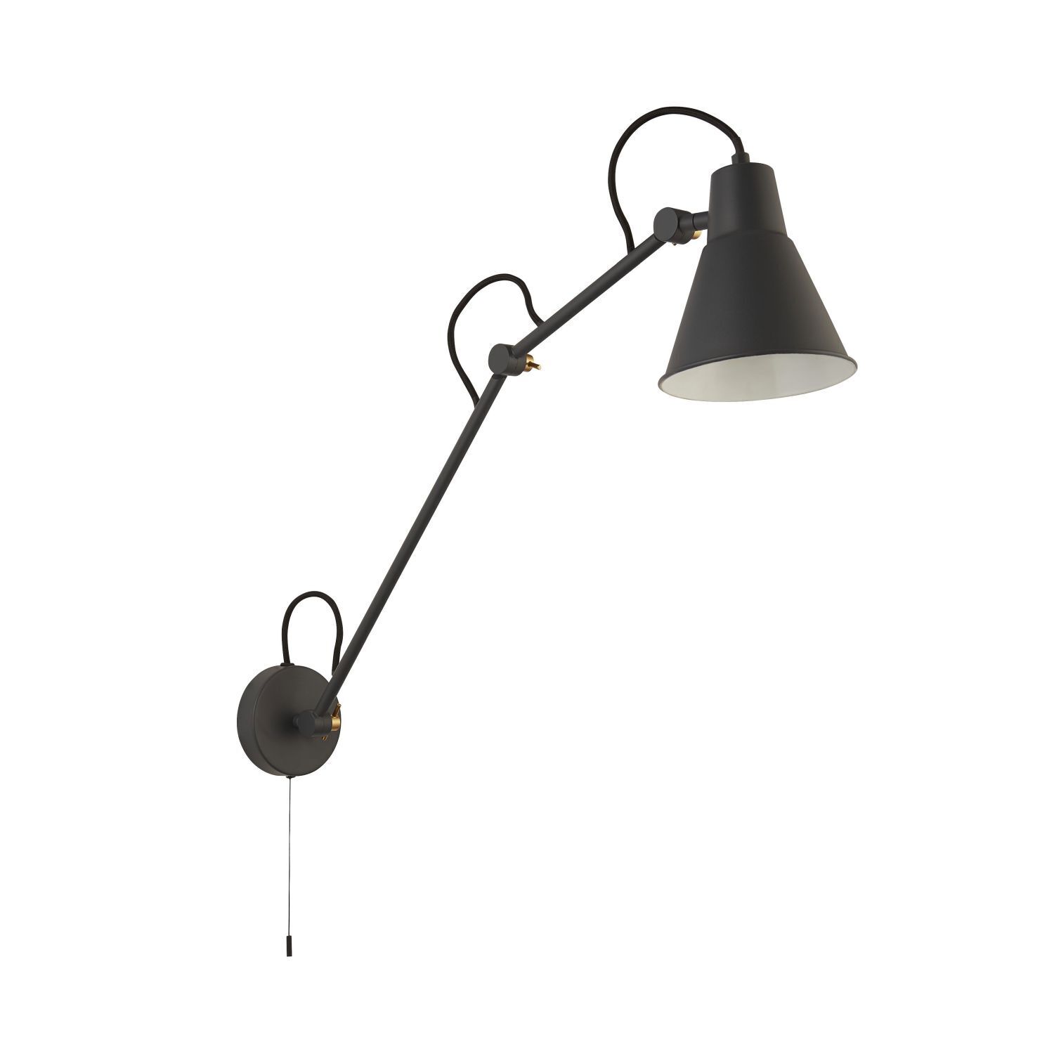 Applique avec interrupteur Articulation réglable Gris Métal