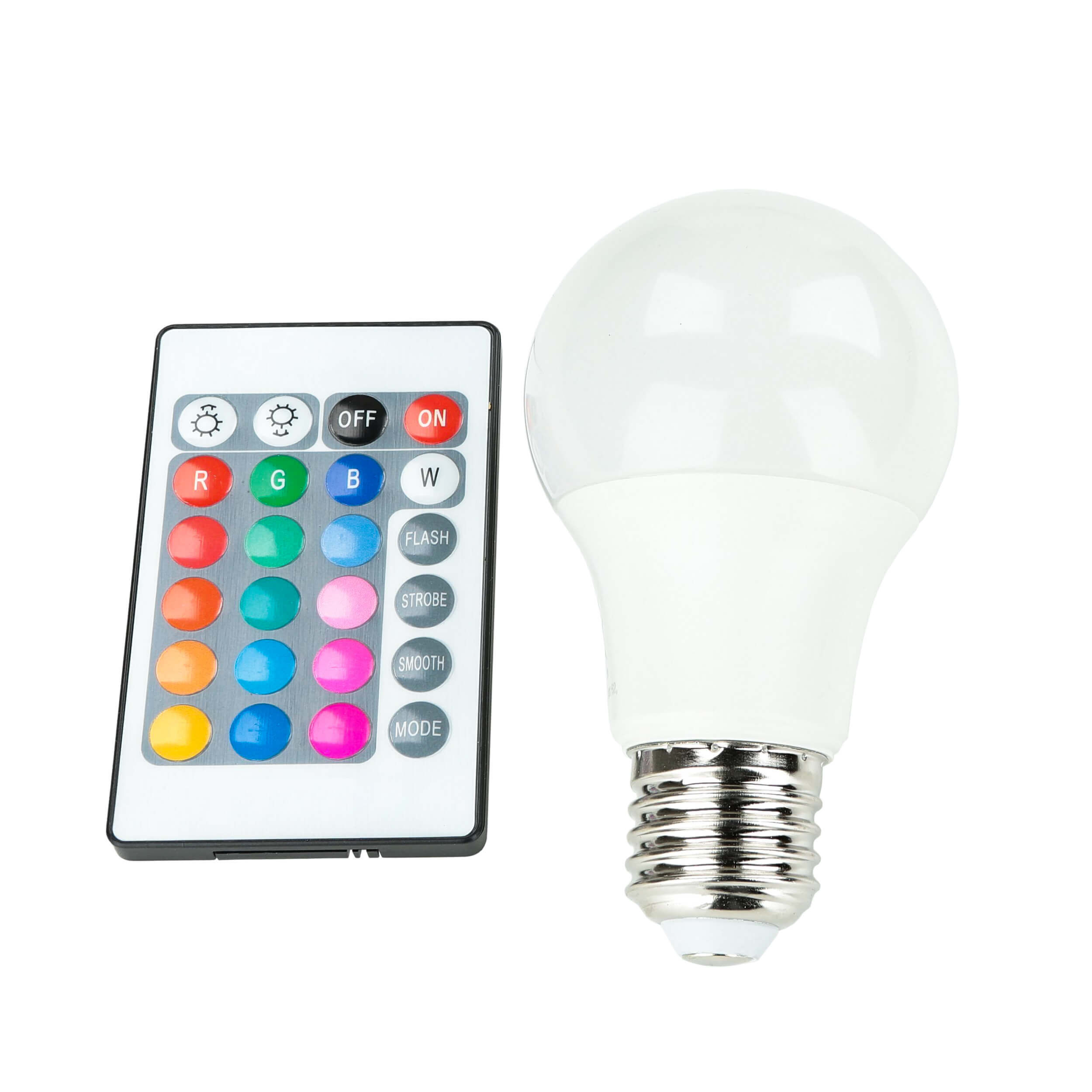 Ampoule LED E27 changeant de couleur Télécommande 9,7W - LM117