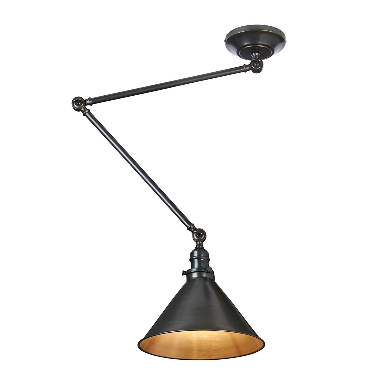 deckenleuchte-deckenlampe-ismene-1-flammig-bronze-antik-loft-industrie-1022-6 Hängelampe, Deckeneinbau, Metall, Schwarz, Kupferinnenen Innen