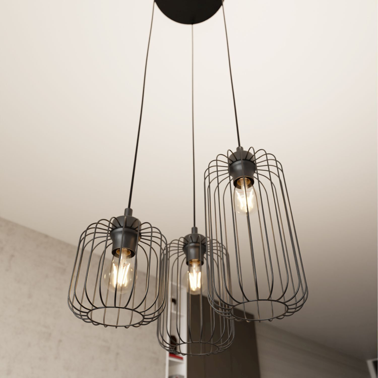 Dekorative Pendelleuchte Metall Schwarz E27 B:30 cm lampen, pendelleuchte, metall, kugelform, geometrisch