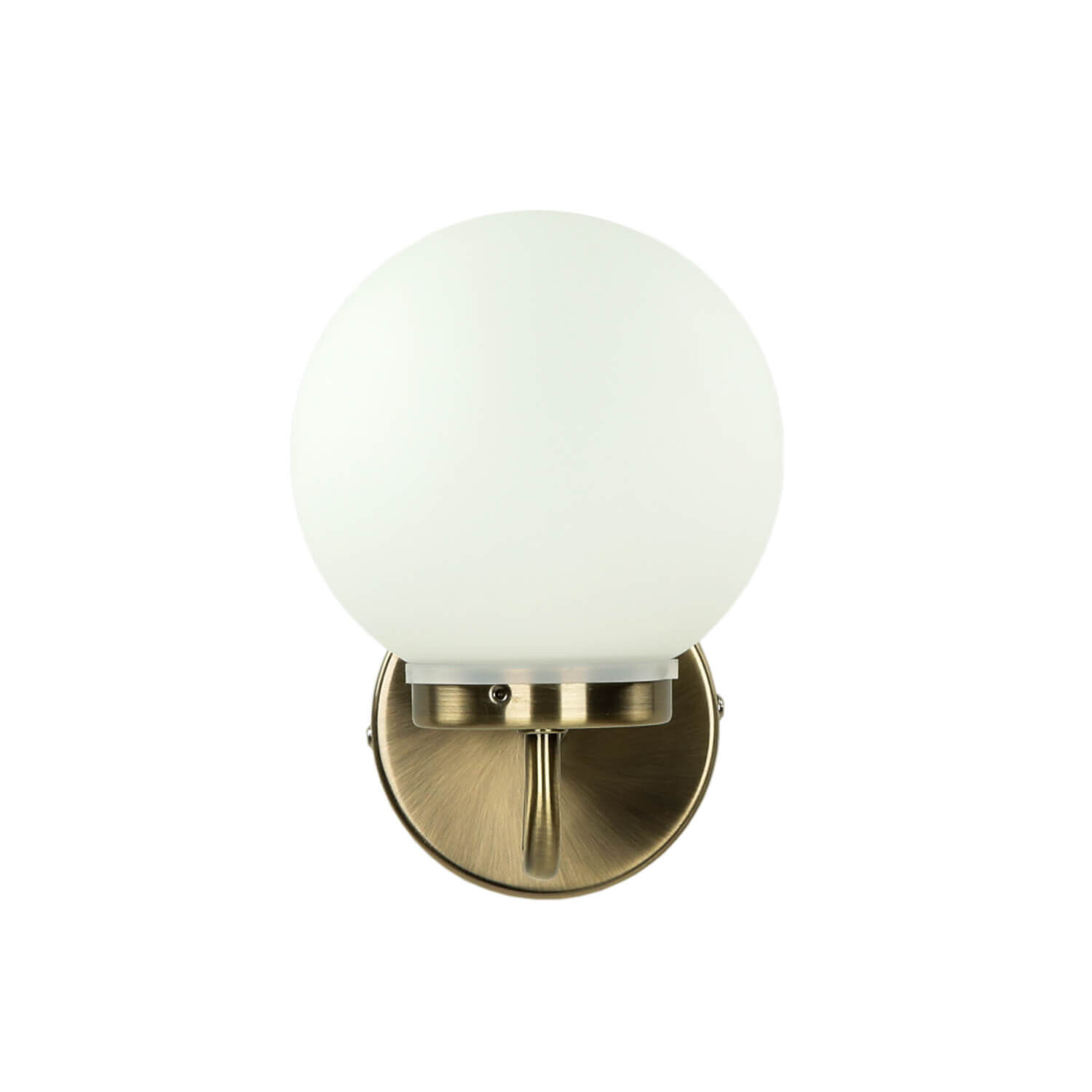 Petite lampe de salle de bain IP44 en bronze blanc Abat-jour sphérique