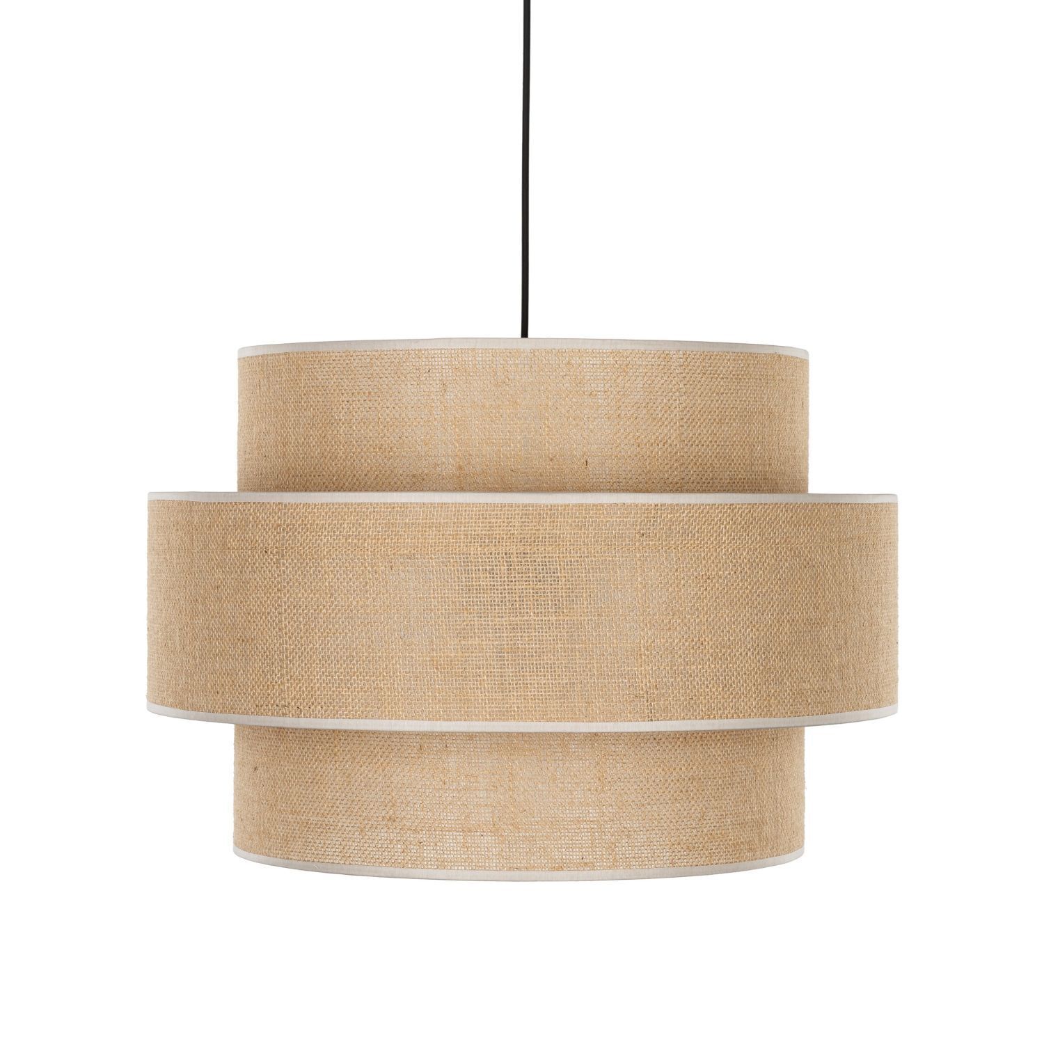 Suspension Jute ronde Ø 50 cm H : max. 110 cm 3x E27 Boho