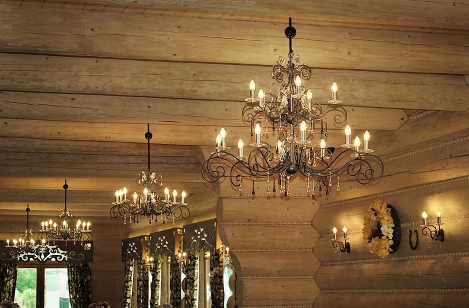 Premium Kronleuchter Groß Schwarz Silber Kristalle Leuchter, Lampe, Drinnen, Innenarchitektur