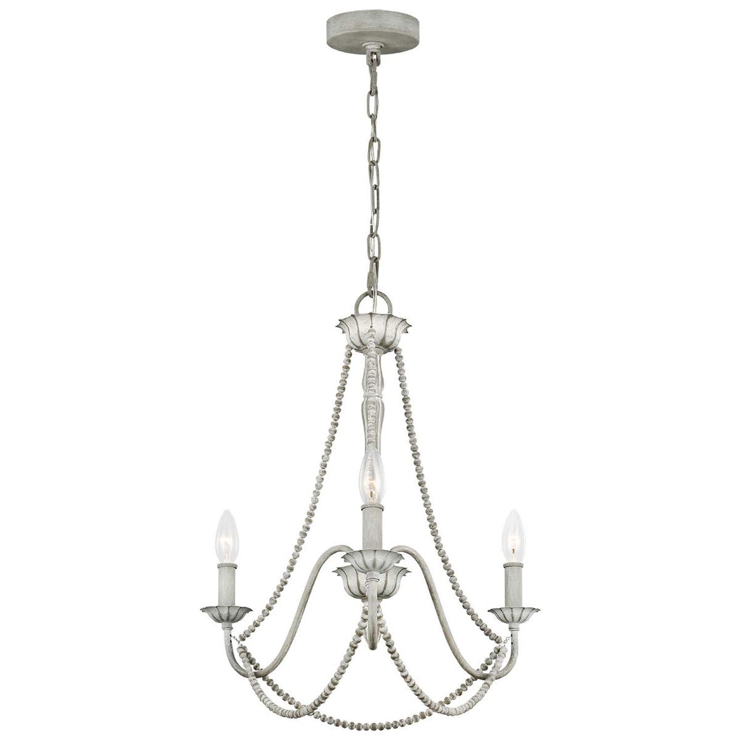 Kronleuchter Shabby Chic Ø 48,3 cm H: max. 216 cm Grau antik Leuchter, Lampe