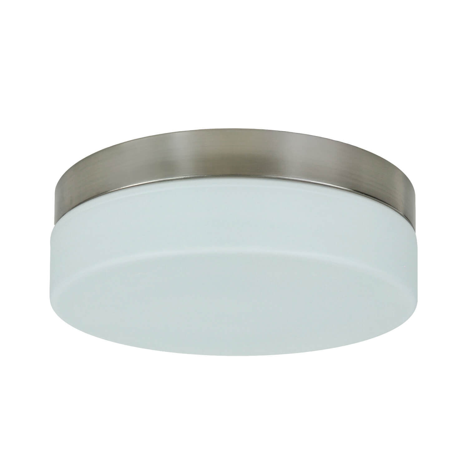 Deckenlampe Glas Matt Nickel deckenleuchte, led-deckenleuchte, rund, stahl, weiß