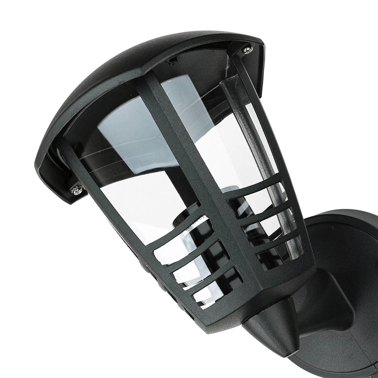 Wandlampe Außen mit Bewegungsmelder IP44 E27 Schwarz Helme, Beleuchtung, Elektrisches Gerät, Mikrophon